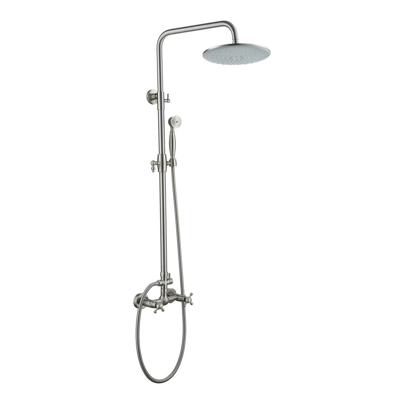 CASAINC Exposed Pipe Complete Shower System with Roughin Valve